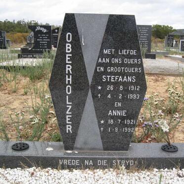 OBERHOLZER Stefaans 1912-1933 &amp; Annie 1921-1992