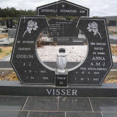 VISSER Gideon J.J 1940-1996 &amp; A.M.J KOEGELENBERG 1944-2007