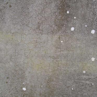 KOTZE G.J.D. 1869-1935