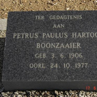 BOONZAAIER Petrus Hartogh 1906-1977