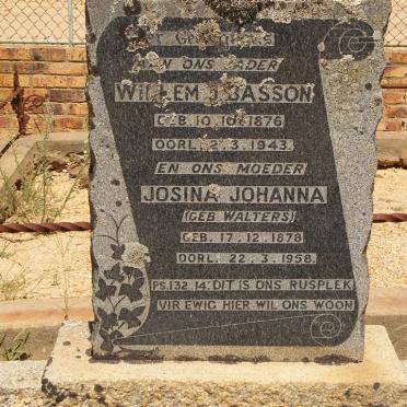 BASSON Willem J. 1876-1943 &amp; Josina Johanna WALTERS 1878-1958