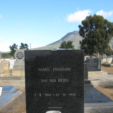 BERG Daniel Francois, van der 1924-1956