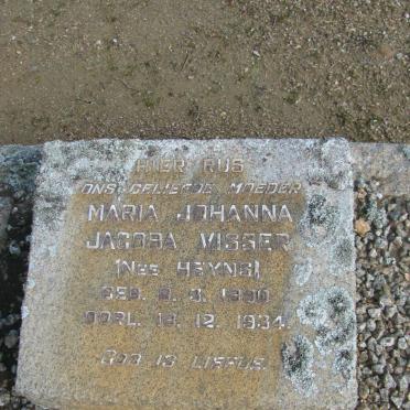 VISSER Maria Johanna Jacoba nee HEYNS 1890-1934