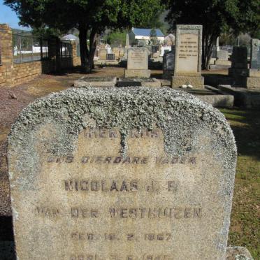 WESTHUIZEN Nicolaas J.F., van der 1867-1945