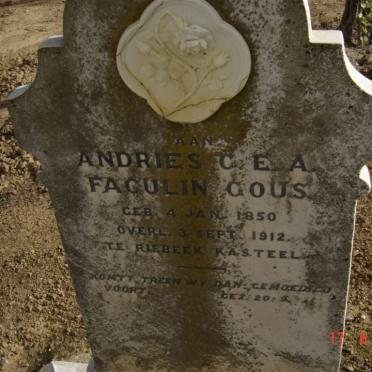 GOUS Andries C.E.A. Faculin 1850-1912