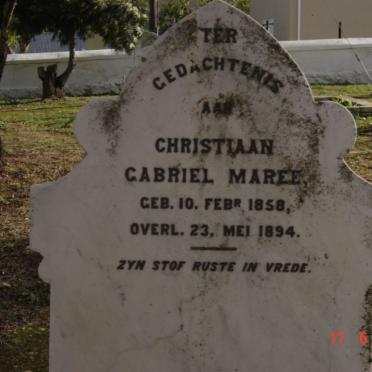 MAREE Christiaan Gabriel 1858-1894