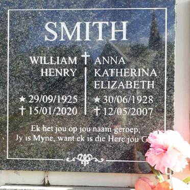SMITH William Henry 1925-2020 &amp; Anna Katherina Elizabeth 1928-2007