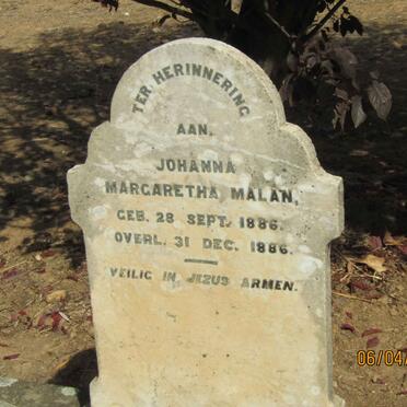 MALAN Johanna Margaretha 1886-1886