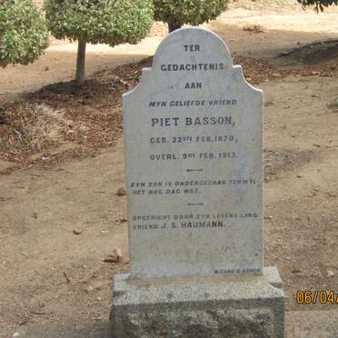 BASSON Piet 1870-1913