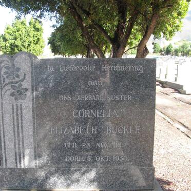 BUCKLE Cornelia Elizabeth 1919-1950
