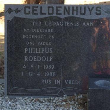 GELDENHUYS Philipus Roedolf 1939-1988