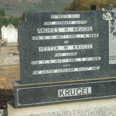 KRUGEL Andries H. 1867-1948 &amp; Hester W. LOUW 1870-1926