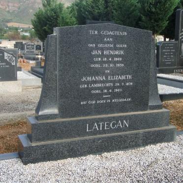 LATEGAN Jan Hendrik 1869-1939 &amp; Johanna Elizabeth LAMBRECHTS 1879-1967