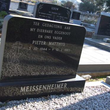 MEISSENHEIMER Pieter Matthys 1944-1983