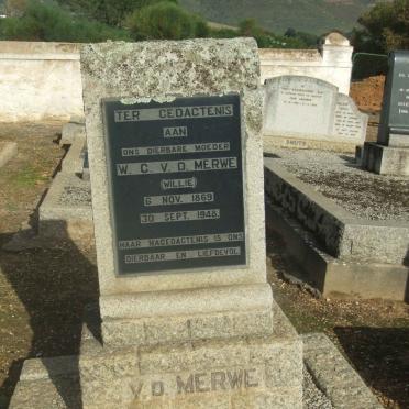 MERWE W.C., v.d. 1869-1948