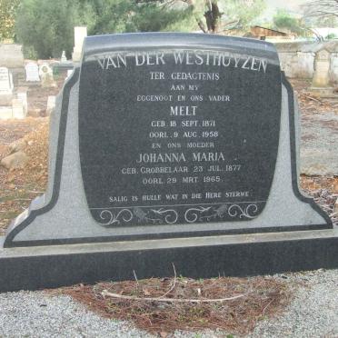 WESTHUYZEN Melt, van der 1871-1958 &amp; Johanna Maria GROBBELAAR 1877-1965