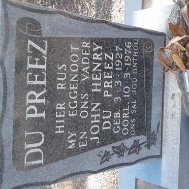 PREEZ John Henry, du 1927-1976