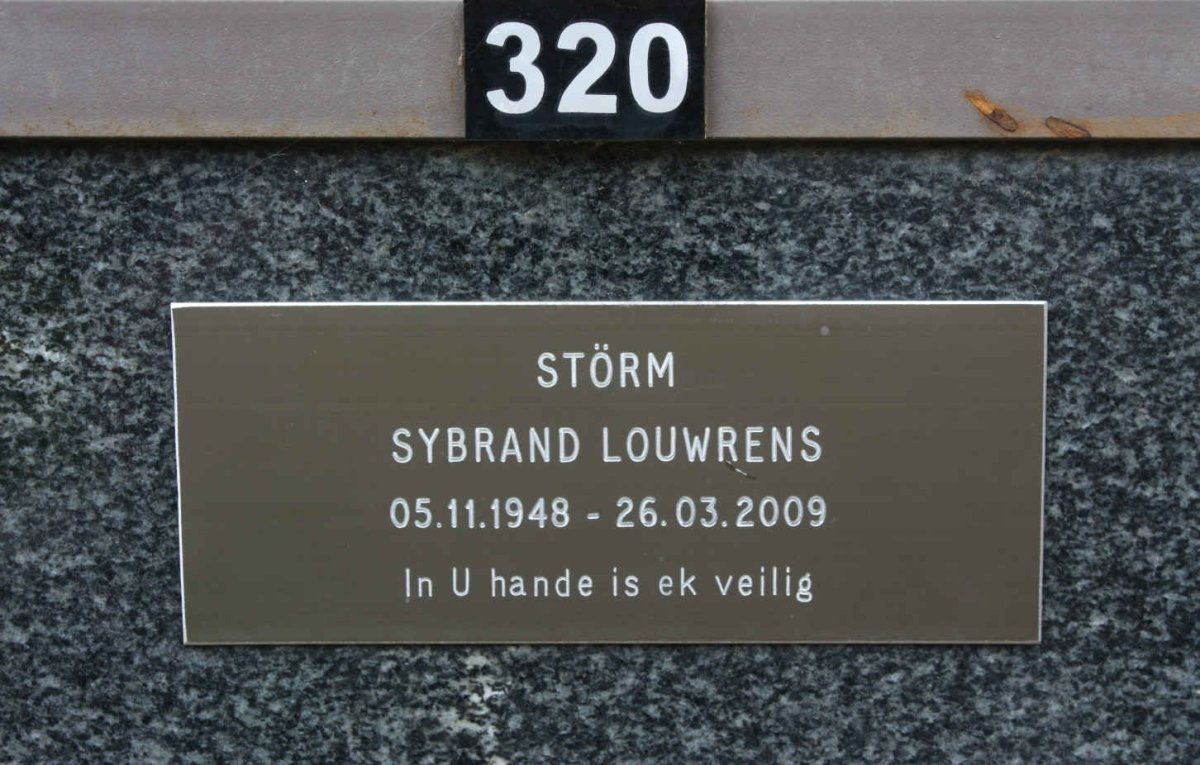 STÖRM Sybrand Louwrens 1948-2009