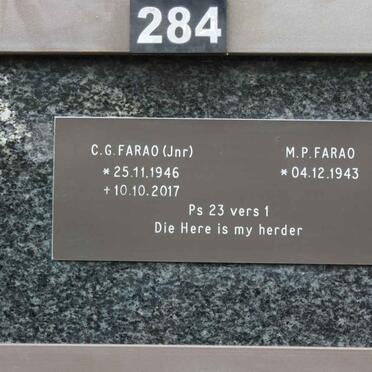 FARAO C.G. 1946-2017 &amp; M.P. 1943-