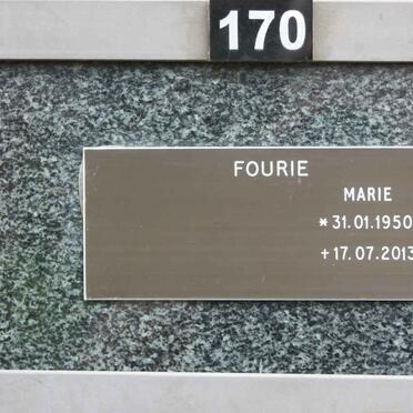 FOURIE Marie 1950-2013
