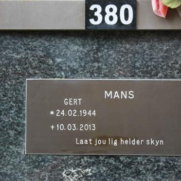 MANS Gert 1944-2013