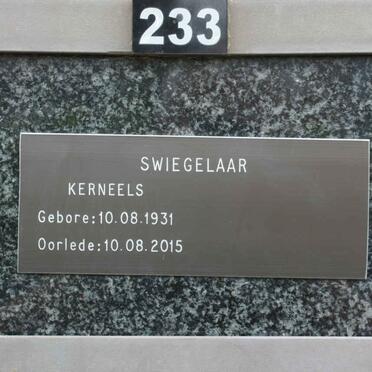 SWIEGELAAR Kerneels 1931-2015