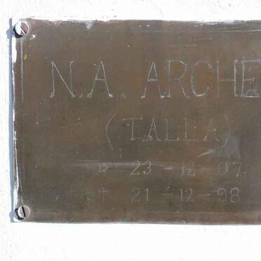 ARCHER N.A. 1907-1998