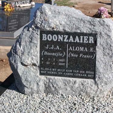 BOONZAAIER J.J.A. 1937-2007 &amp; Aloma E. FRASER