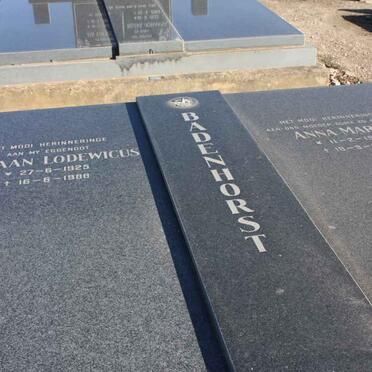 BADENHORST Adriaan Lodewicus 1925-1988 &amp; Anna Maria 1921-19?6