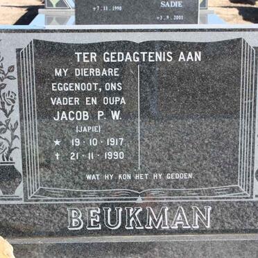BEUKMAN Jacob P.W. 1917-1990