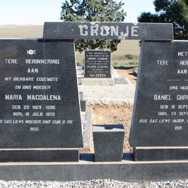 CRONJE Daniel Christiaan 1892-1976 &amp; Maria Magdalena 1895-1970