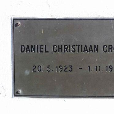 CRONJE Daniel Christiaan 1923-1997
