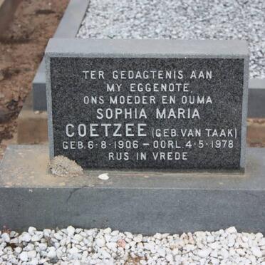 COETZEE Sophia Maria nee VAN TAAK 1906-1978