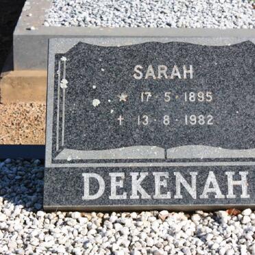 DEKENAH Sarah 1895-1982