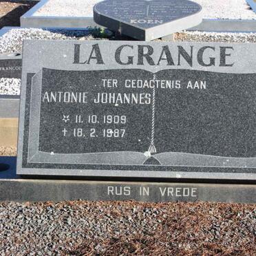GRANGE Antonie Johannes, la 1909-1987
