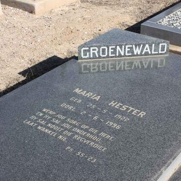 GROENEWALD Maria Hester 1922-1996