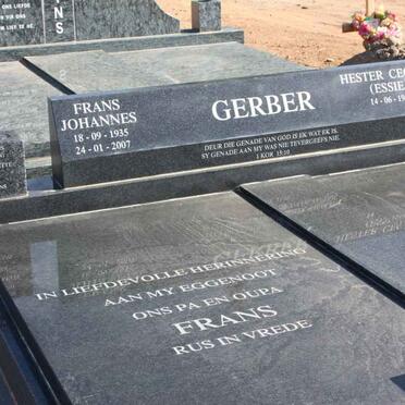 GERBER Frans Johannes 1935-2007 &amp; Hester Cecilia 1943-