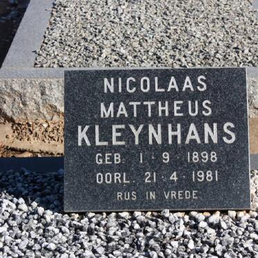 KLEYNHANS Nicolaas Mattheus 1898-1981