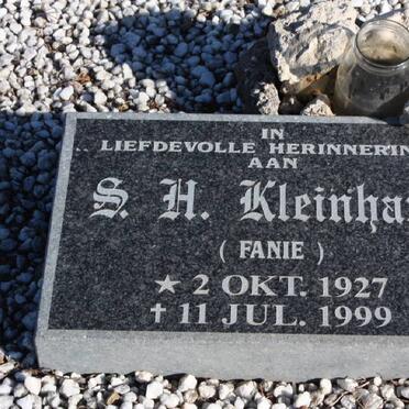 KLEINHANS S.H. 1927-1999