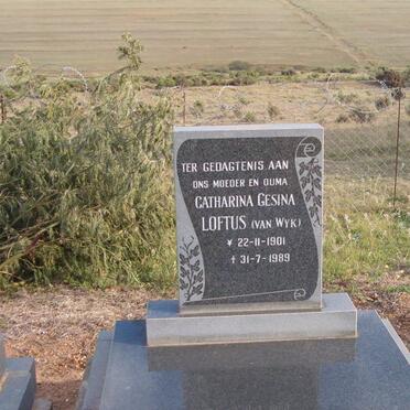 LOFTUS Catharina Gesina nee VAN WYK 1901-1989