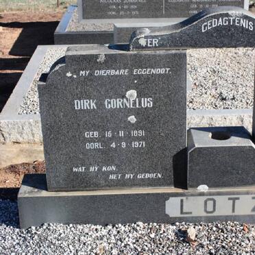LOTZ Dirk Cornelius 1891-1971