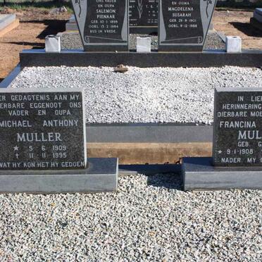 MULLER Michael Anthony 1909-1995 &amp; Francina Johanna GERBER 1908-1997