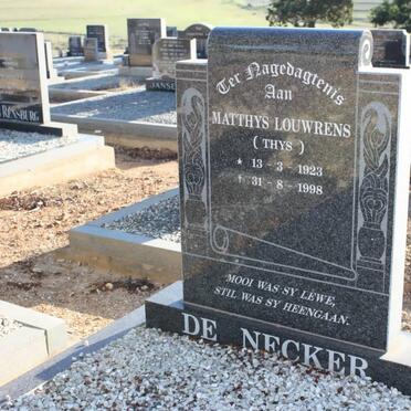 NECKER Matthys Louwrens, de 1923-1998