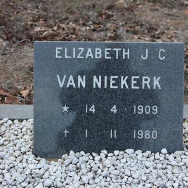 NIEKERK Elizabeth J.C., van 1909-1980
