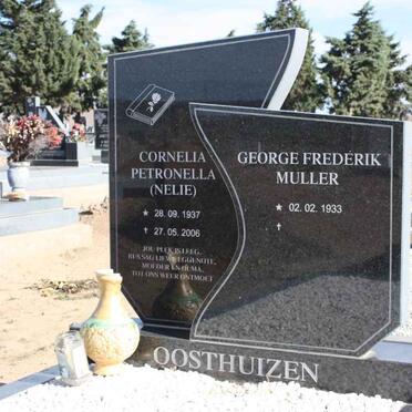 OOSTHUIZEN George Frederik Muller 1933- &amp; Cornelia Petronella 1937-2006