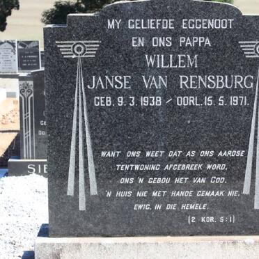 RENSBURG Willem,  Janse van 1938-1971