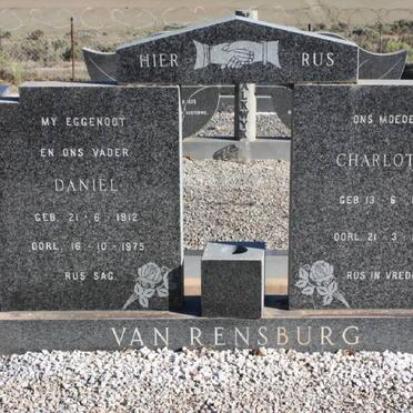 RENSBURG Daniel, van 1912-1975 &amp; Charlotte 1917-1977
