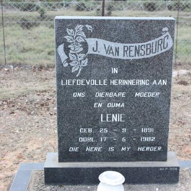 RENSBURG Lenie, J. van 1891-1982