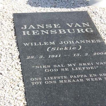 RENSBURG Willem Johannes, Janse van 1941-2004
