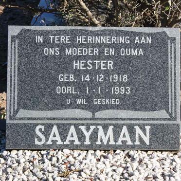 SAAYMAN Hester 1918-1993